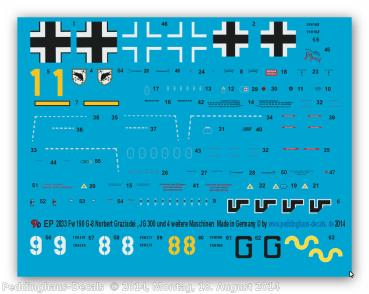 Peddinghaus-Decals 1/72  2833 Fw 190 G-8 Norbert Graziadei JG 300