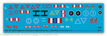 Peddinghaus-Decals 1:48 2860 English Sherman tanks in North Africa No 3, 1942