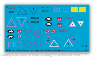 Peddinghaus-Decals 1:48 2891 English Priest tanks in North Africa , 1942