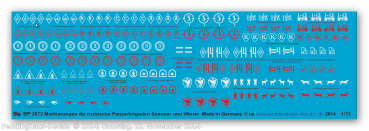 Peddinghaus-Decals 1:72  2872 Beschriftungen für russische Panzerbrigaden