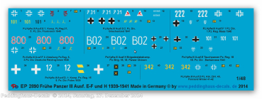 Peddinghaus-Decals 1:48 2890 german Panzer III early years 1939-1941