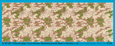 Peddinghaus-Decals 1:16 2971 Tarnuniformen Fallschirmjäger Westfeldzug-Kreta