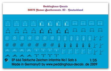 Peddinghaus-Decals 1:35  0666  tactical markings infantry units Set No 6
