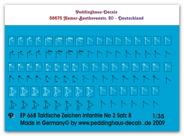 Peddinghaus-Decals 1:35  0668  tactical markings infantry units Set No 8