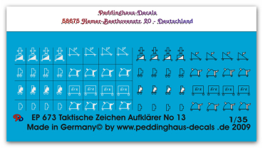 Peddinghaus-Decals 1:35  0673  tactical markings recce units Set No 13