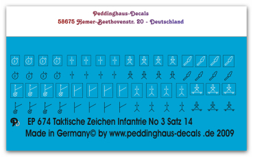 Peddinghaus-Decals 1:35  0674  tactical markings infantry group units Set No 14