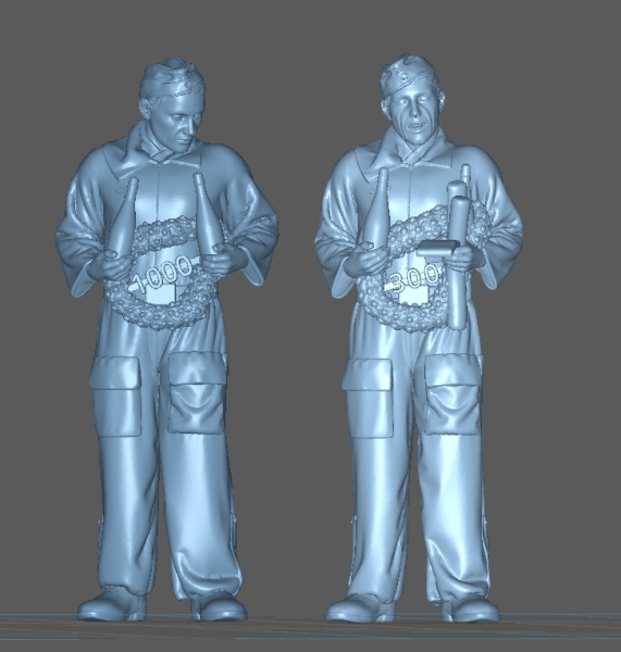 Peddinghaus 3 D Druck Luftwaffe Acces 1/32 32003 Rudel und Bordschütze mit Kranz und Sektflaschen