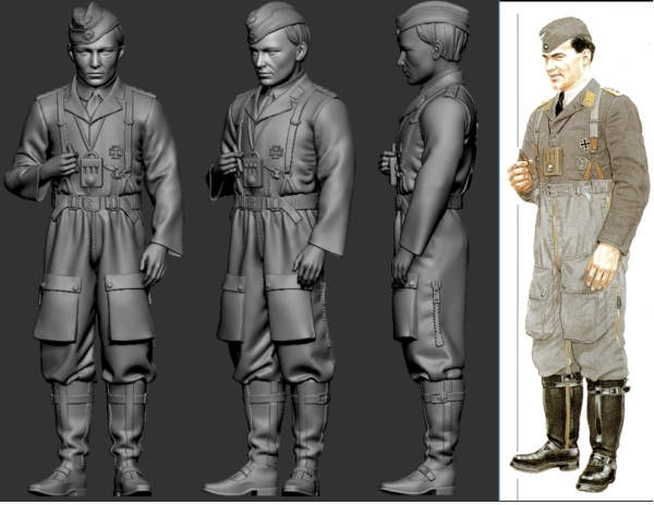 Peddinghaus 3 D Druck Luftwaffe Acces 1/32 35010 Nachtjäger Ass Leopold Fellerer