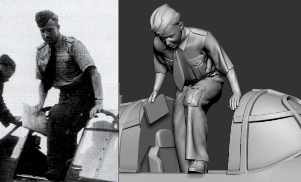 Peddinghaus 3 D Druck Luftwaffe Acces 1/32 35017 Stuka Ass Bruno Dilley