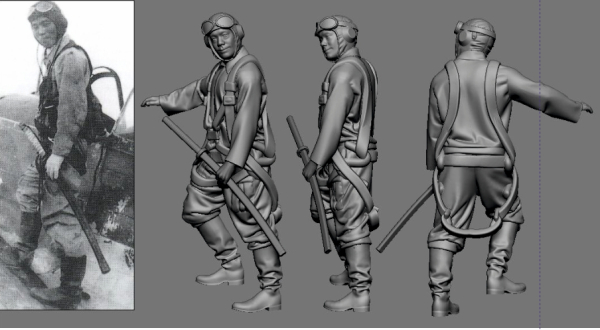 Peddinghaus 3 D Druck 1/32 32121 Japan Piloten Asse der Army   Yohei Hinoki