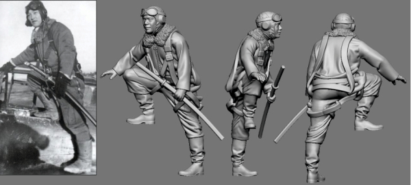 Peddinghaus 3 D Druck 1/32 32122 Japan Piloten Asse der Army  Fujitaro Ito