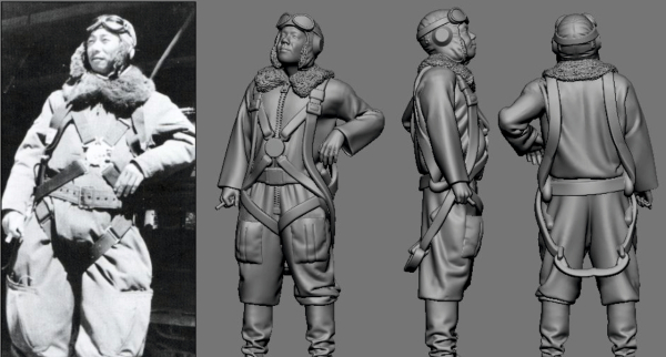 Peddinghaus 3 D Druck 1/32 32123 Japan Piloten Asse der Army   Isamu Kashiide