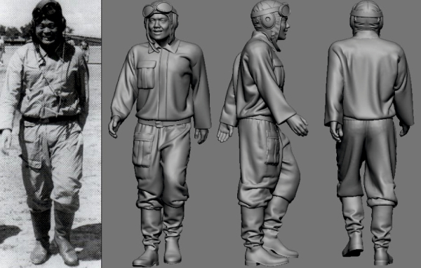 Peddinghaus 3 D Druck 1/32 32125 Japan Piloten Asse der Army  Yasuhiko Kuroe