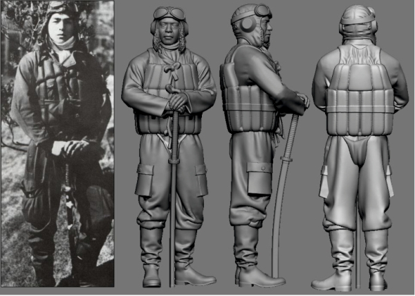Peddinghaus 3 D Druck 1/32 32140 Japan Piloten Asse der Marine Hiroyoshi Nishizawa. Zero