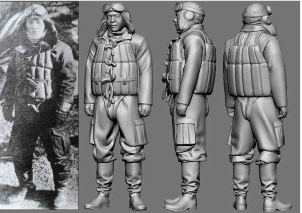 Peddinghaus 3 D Druck 1/32 32145 Japan Piloten Asse der Marine Hideo Watanabe, Zero