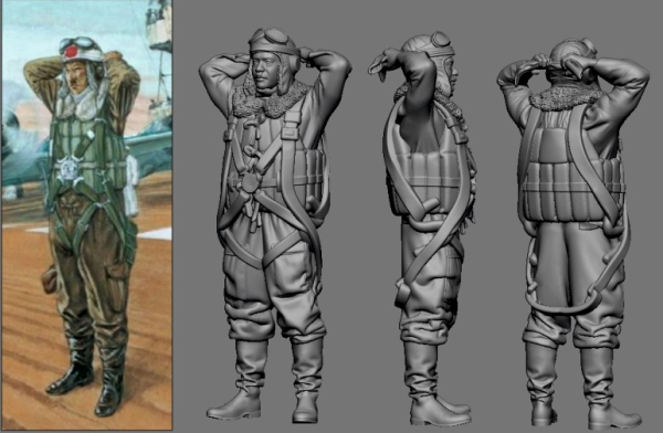 Peddinghaus 3 D Druck 1/32 32148 Japan Piloten Asse der Marine Mitsuo Fuchida, Pearl Harbour Main Flying Commander