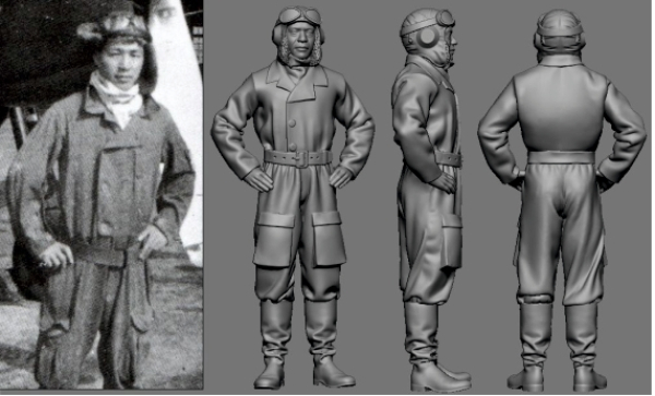 Peddinghaus 3 D Druck 1/32 32149 Japan Piloten Asse der Marine Naoshi Kanno Shidenkai