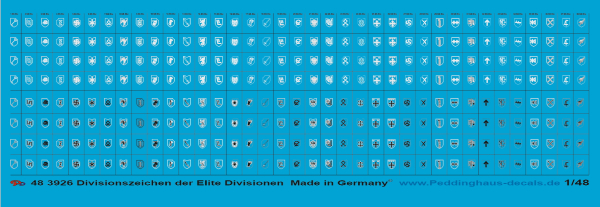 Peddinghaus-Decals 1:48 3926 Waffen SS Divisionsabzeichen
