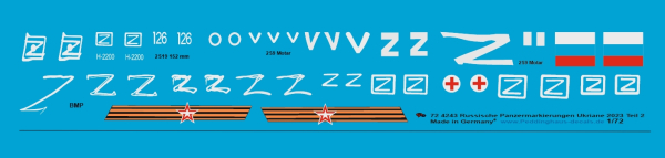 Peddinghaus-Decals 1/72 4243 Russische Panzermarkierungen Ukraine 2023 Teil 2