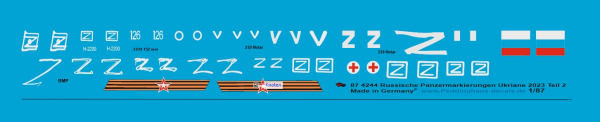 Peddinghaus-Decals 1/87 4244 Russian tank markings, Ukraine 2023 No 2