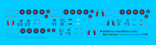 Peddinghaus-Decals 1/144 4245 Team Yankee RAF Harrer Set No 1