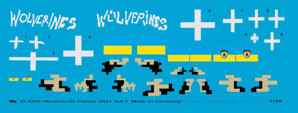 Peddinghaus-Decals 1/35 4255 Ukrainian tanks 2023 Teil 1