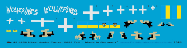 Peddinghaus-Decals 1/48 4256 Ukrainian tanks 2023 Teil 1
