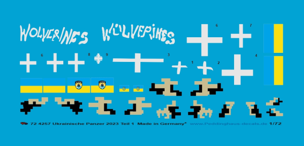 Peddinghaus-Decals 1/72 4257 Ukrainische Panzer 2023 Teil 1