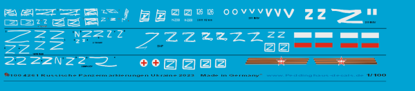 Peddinghaus Decals 1-100 4261 Russische Panzer in der Ukraine 2023