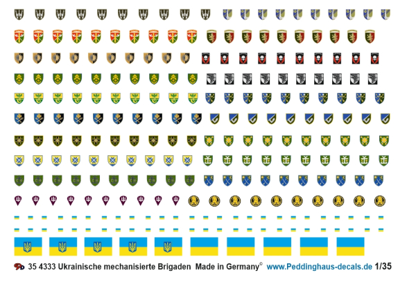 Peddinghaus-Decals 1/35 4333 Ukrainian mechanized brigades