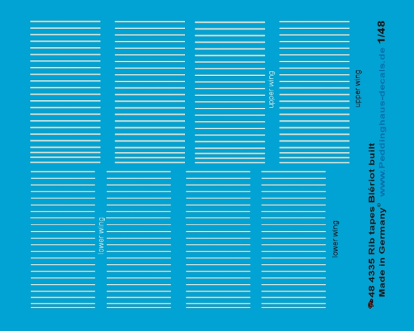Peddinghaus-Decals 1/48 4335 Ribs tapes for Blèirot planes