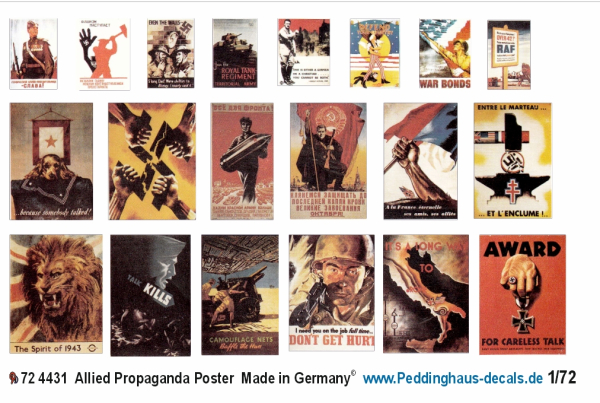Peddinghaus-Decals 1/72 4431 Allied Propaganda Poster