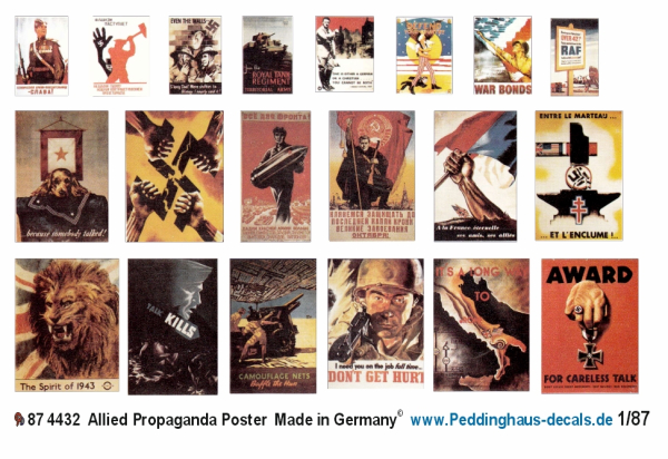 Peddinghaus-Decals 1/87 4432 Allied Propaganda Poster
