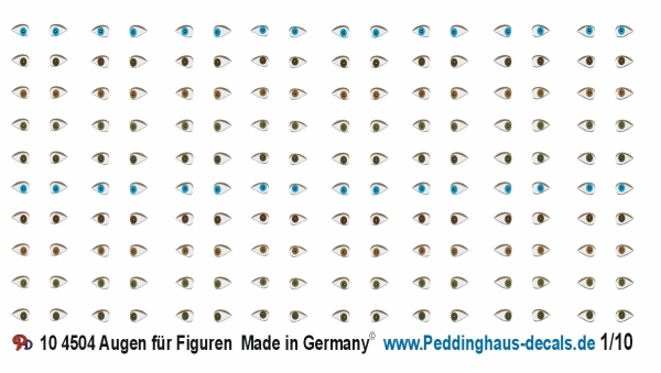 Peddinghaus-Decals 1/10 Augen für Figuren