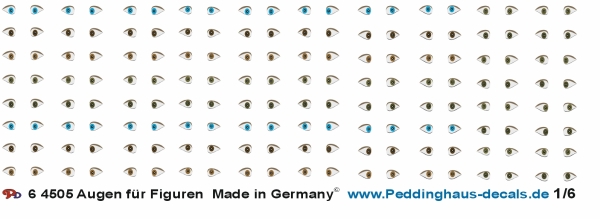 Peddinghaus-Decals 1/6 Augen für Figuren