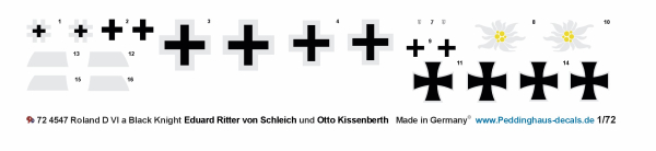 Peddinghaus Decals 4547 Roland D6 Black Knight