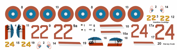 Peddinghaus Decals 1-48 4669 US Aces 94th Aero, Part 3: Hamilton Coolidge & Harvey Weir Cook