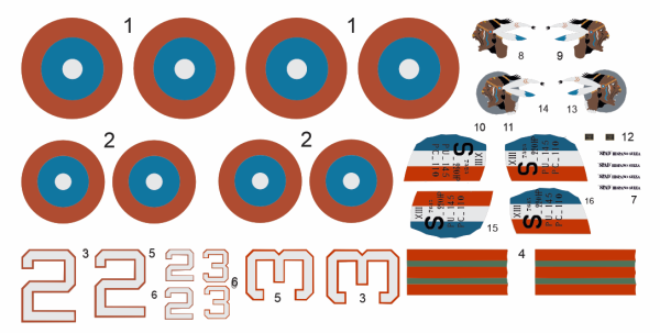 Peddinghaus Decals 1-48 4679 Spad S.XIII - WWI US Aces 93rd Aero, Chester Wright & Leslie Rummell