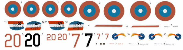 Peddinghaus Decals 1-72 4682 Spad S.XIII - WWI US Aces 22nd Aero Part 1 Jacques Swaab & Arthur Brooks/Clinton Jones ("Smith IV")