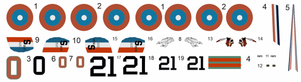 Peddinghaus Decals 1-48 4683 Spad S.XIII - WWI US Aces 1939th Aero David Putnam & 213th Aero Charles Grey
