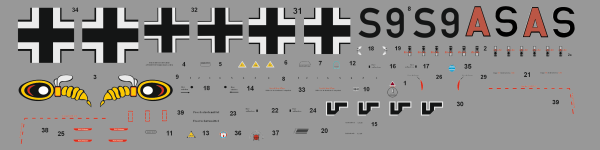 Peddinghaus Decals 1-48 4773 Bf 109 E-7 /B , S9 + AS with 8./ZG 1, Belgorod USSR