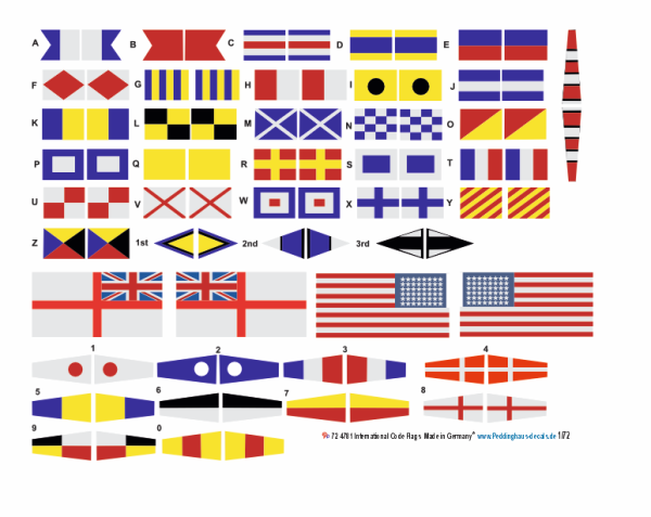 Peddinghaus-Decals 1-72 EP4781 International Code Flags
