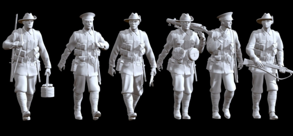 Peddinghaus 3 D Druck 1/87 87F015 6 Australian soldiers
