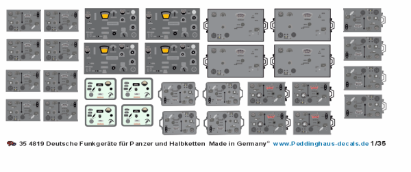 Peddinghaus-Decals 1-35 4819 Beschriftugen für Deutsche Funkgeräte ( Panzer und Halbkettenfahrzeuge)