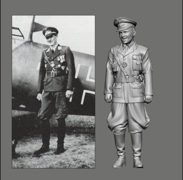 Peddinghaus 3 D Druck Luftwaffe Aces 1-32  32046 WWII Battle of Britain German Ace Wilhelm Balthasar