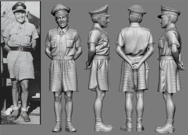 Peddinghaus 3 D Druck 1/32 32060 WWII Afrika JG 27  Gustav Rödel