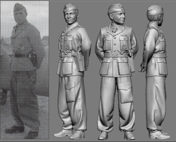 Peddinghaus 3 D Druck 1/32 32061 WWII Afrika JG 27  Otto Schulz