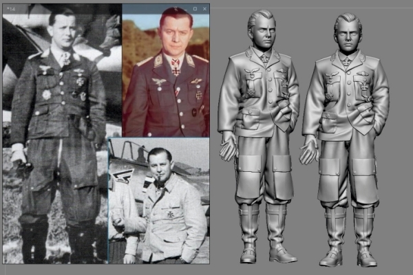 Peddinghaus 3 D Druck 1/32 32098 Dt Luftwaffe Aces Frankreich Josef"Ips" Priller