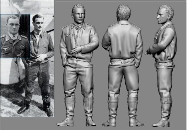 Peddinghaus 3 D Druck 1/48 48417 Dt Luftwaffe Aces Frankreich Josef Wurmheller