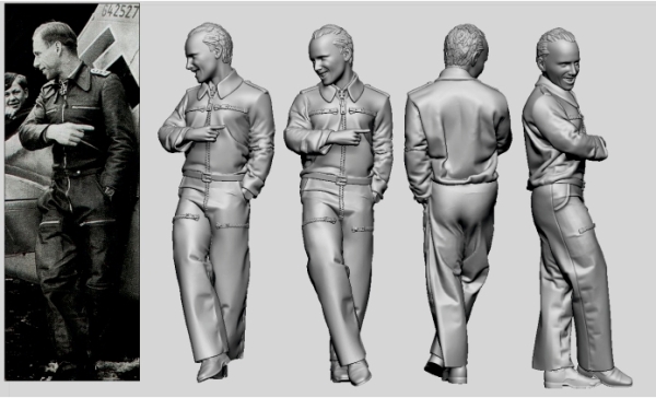 Peddinghaus 3 D Druck 1/32 32101 Dt Luftwaffe Aces Frankreich Adolf Glunz